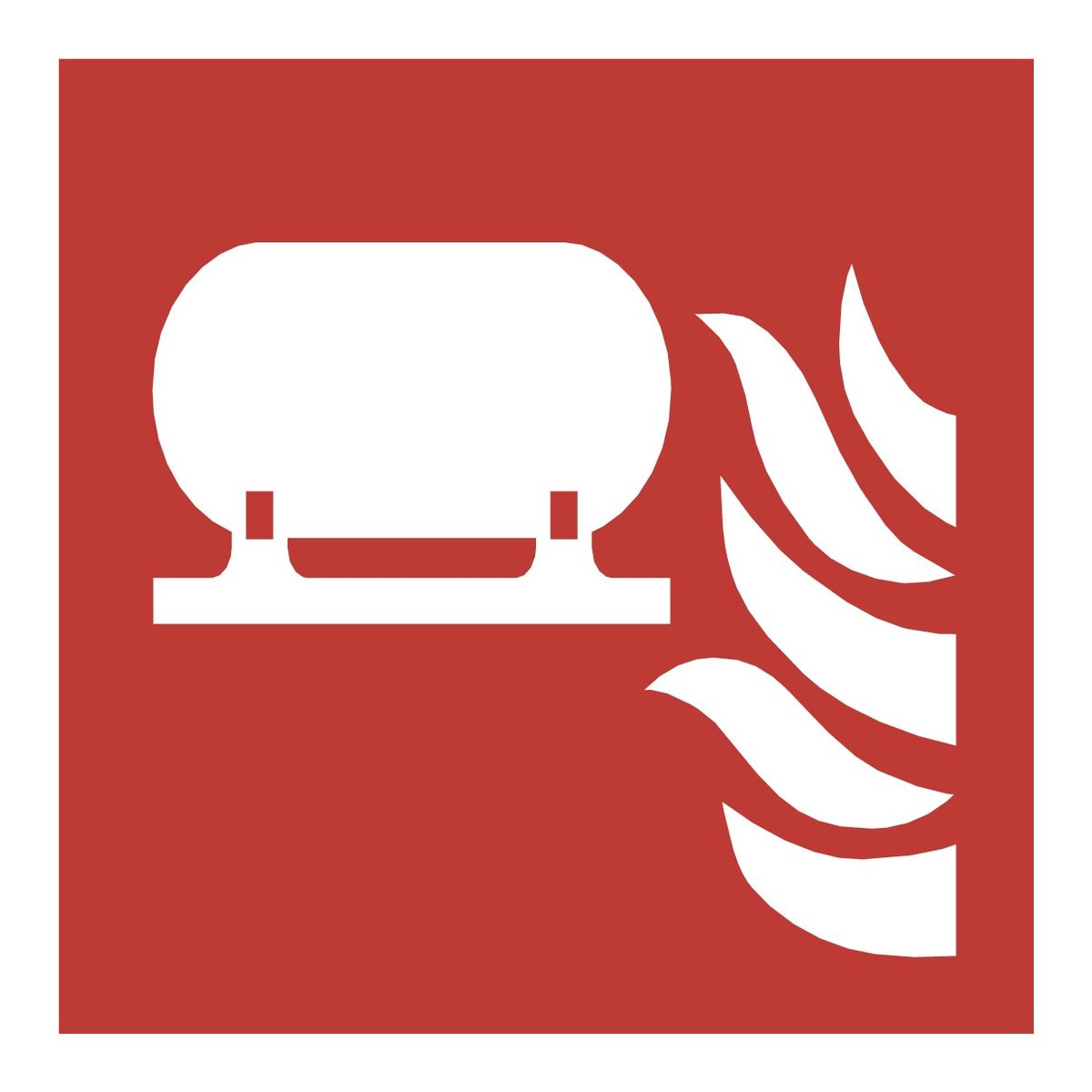 Vaste blusinstallatie sticker (ISO 7010 F012)