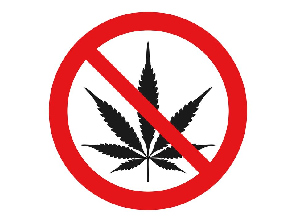 Verboden drugs te gebruiken sticker