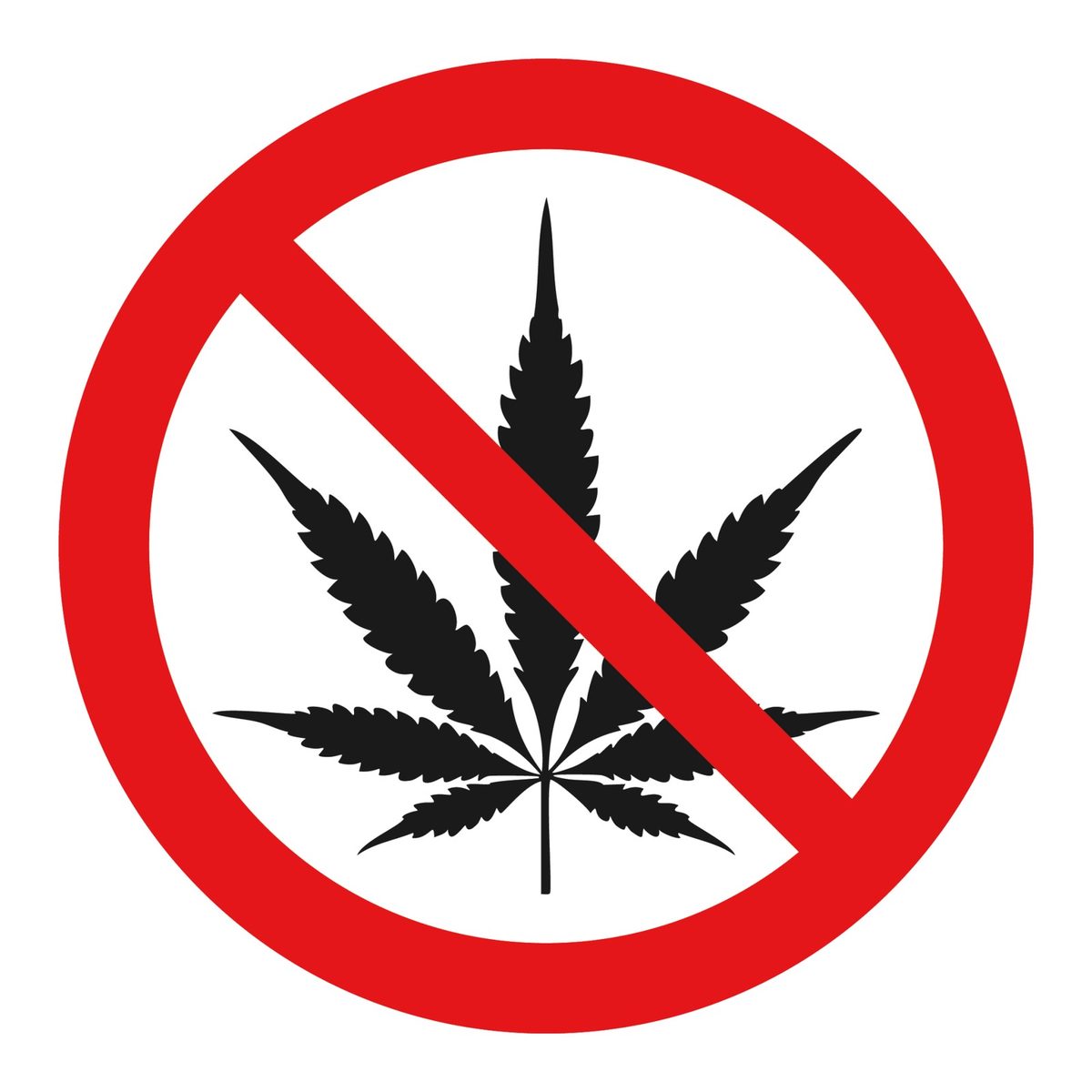 Verboden drugs te gebruiken sticker