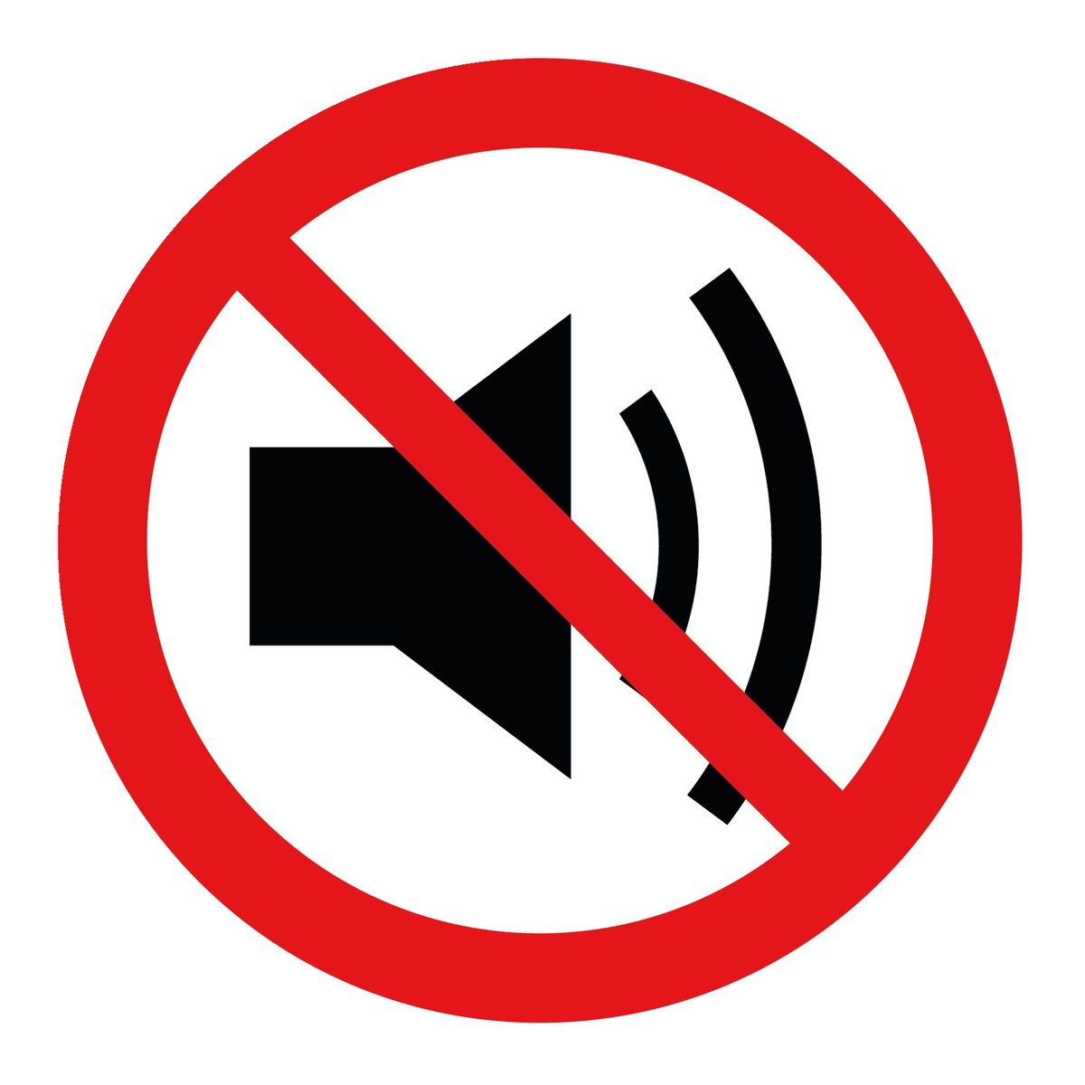 Verboden hard geluid te maken sticker