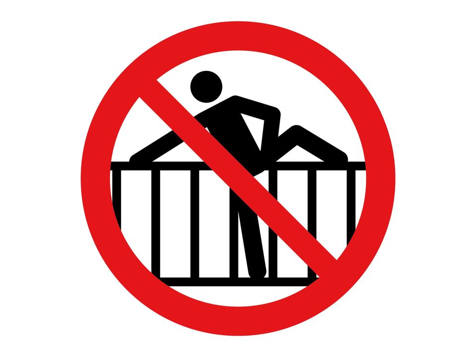 Verboden over het hek te klimmen sticker