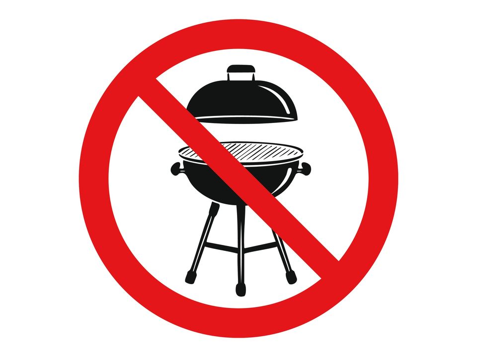 Verboden te barbecueën stickers