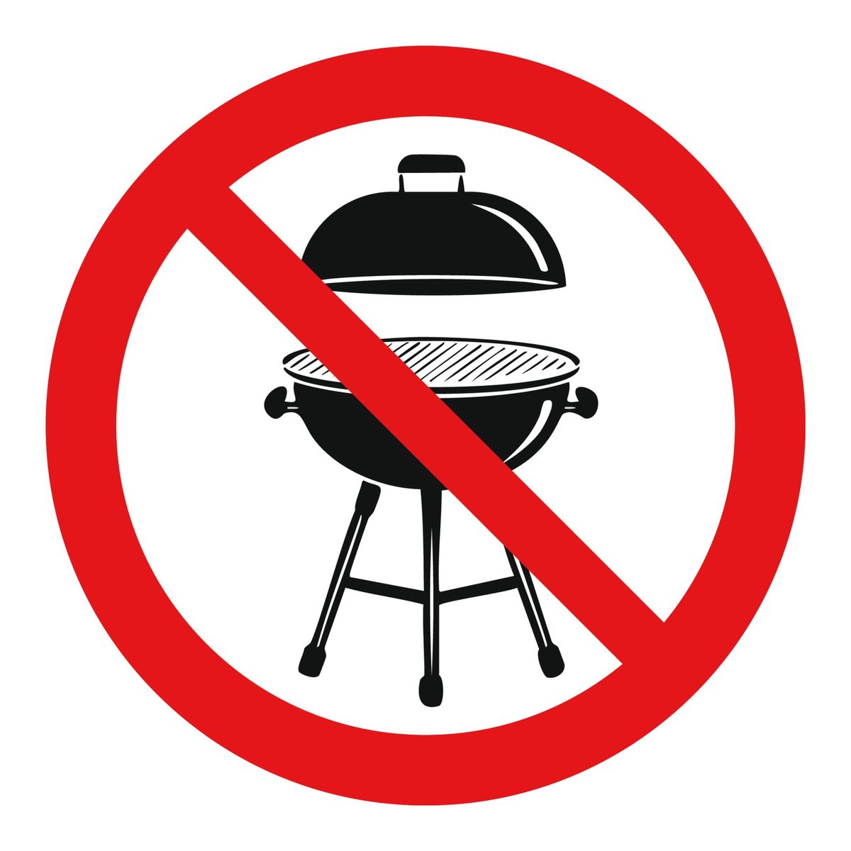 Verboden te barbecueën stickers