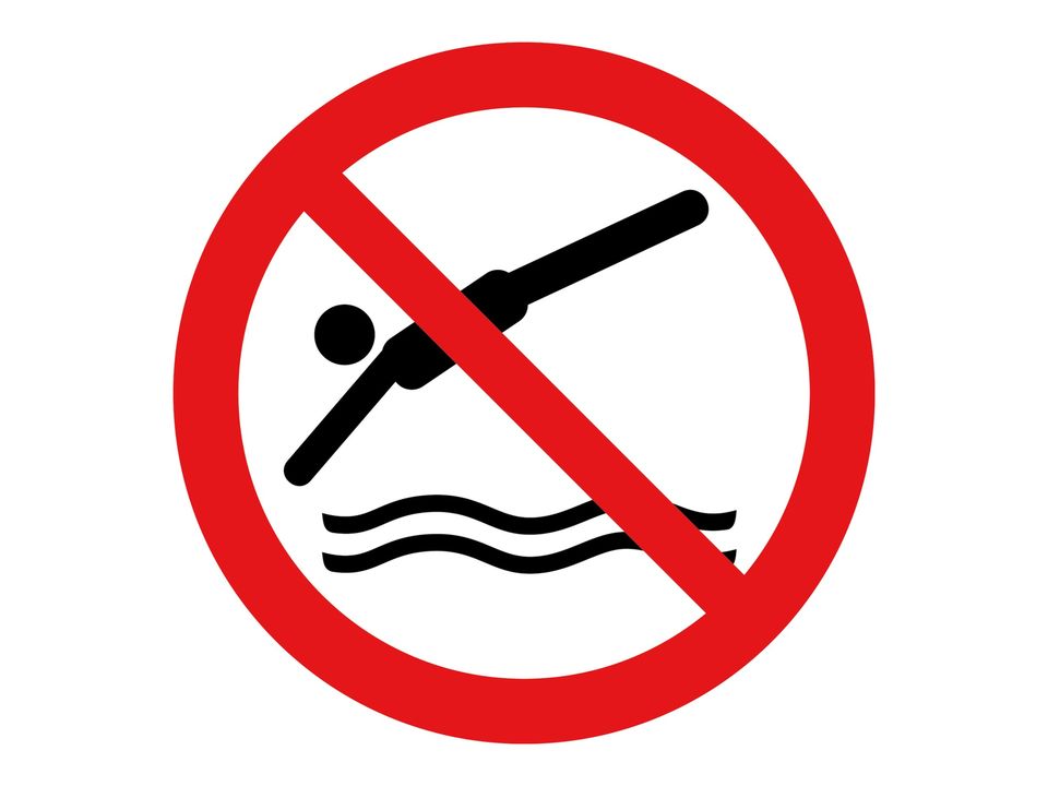 Verboden te duiken stickers