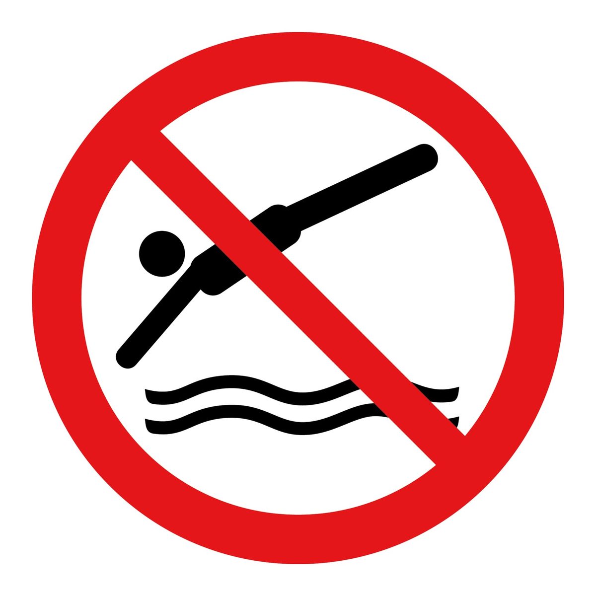 Verboden te duiken stickers