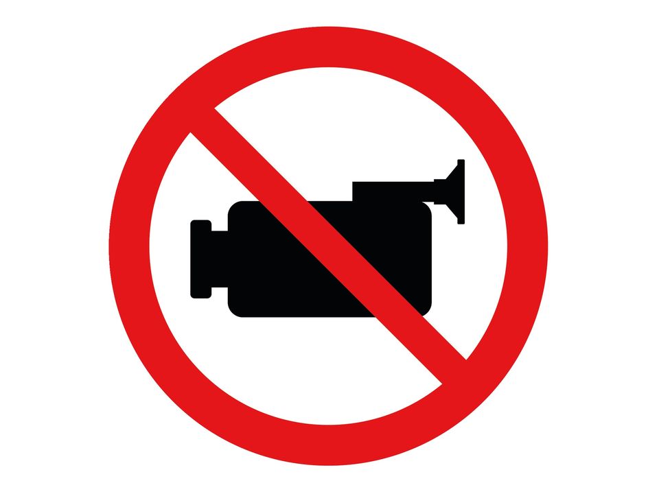 Verboden te filmen sticker