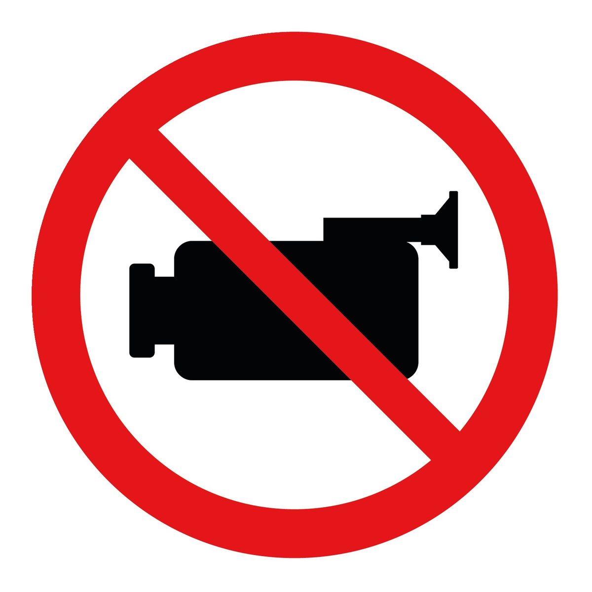Verboden te filmen sticker