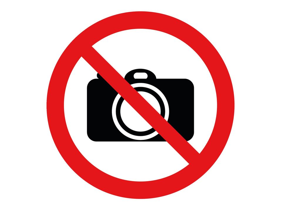 Verboden te fotograferen sticker