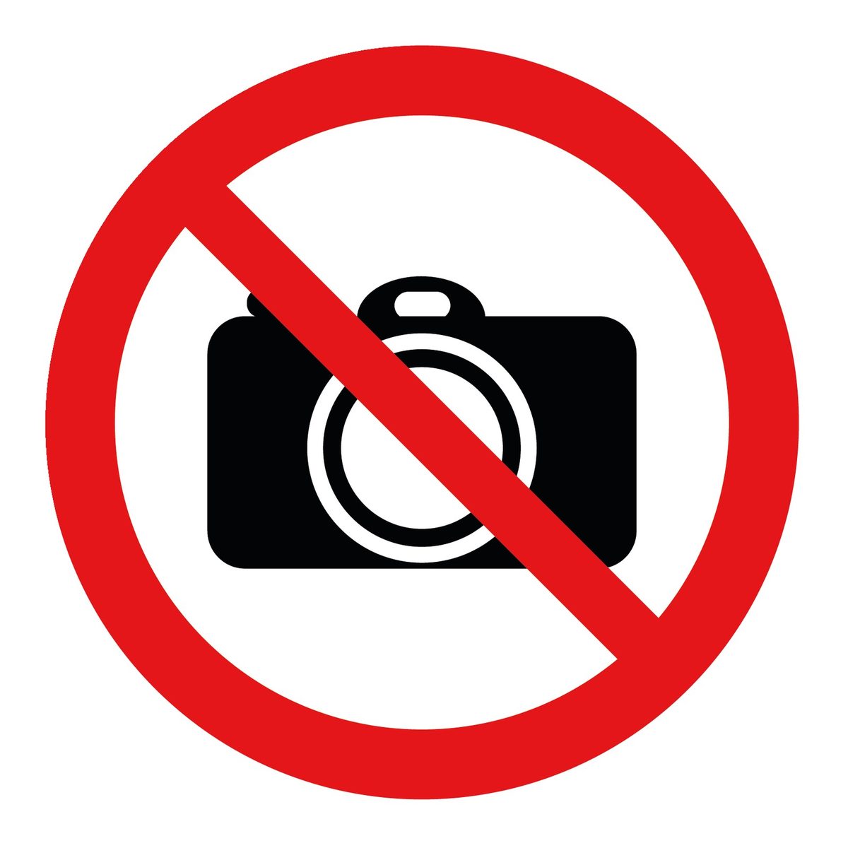Verboden te fotograferen sticker