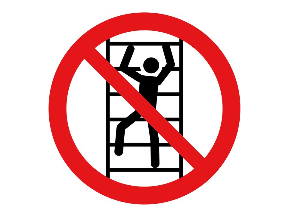 Verboden te klimmen sticker