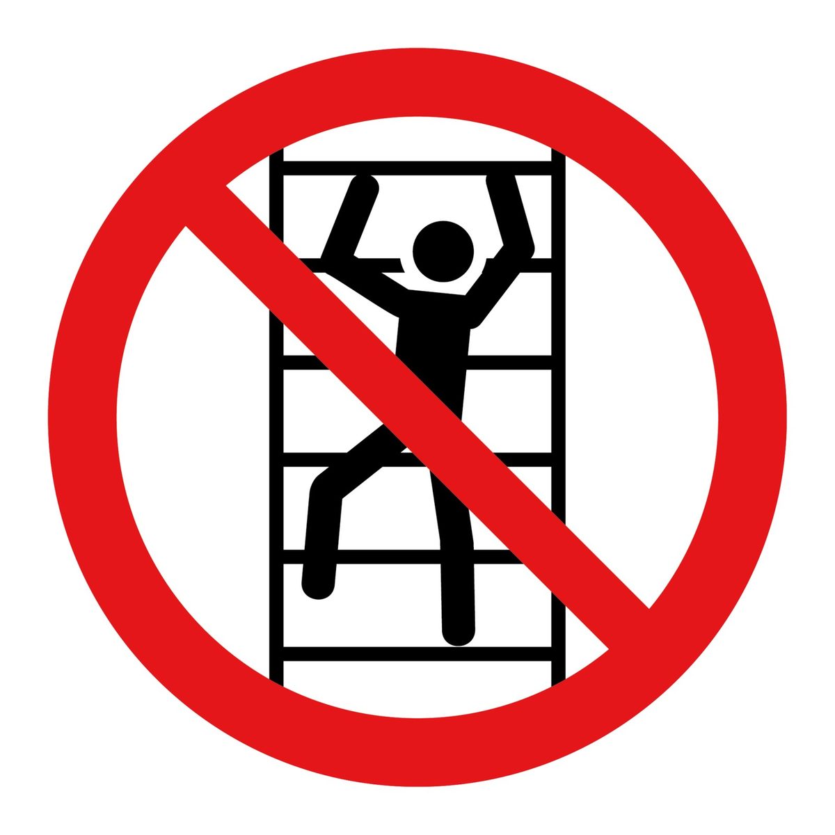 Verboden te klimmen sticker