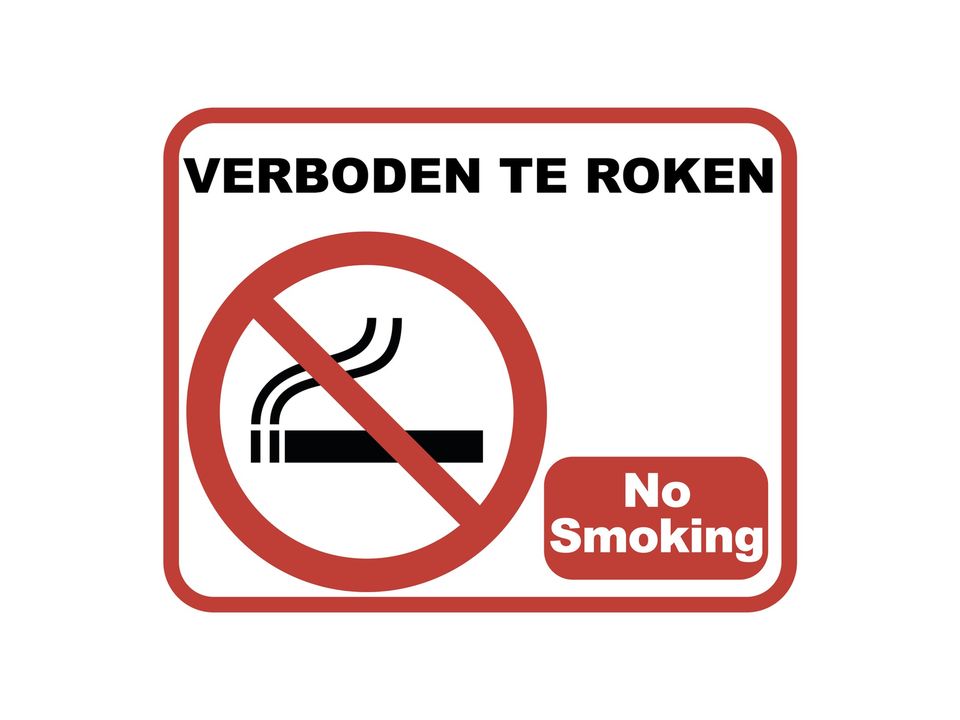 Verboden te Roken Bord 20 × 25 cm