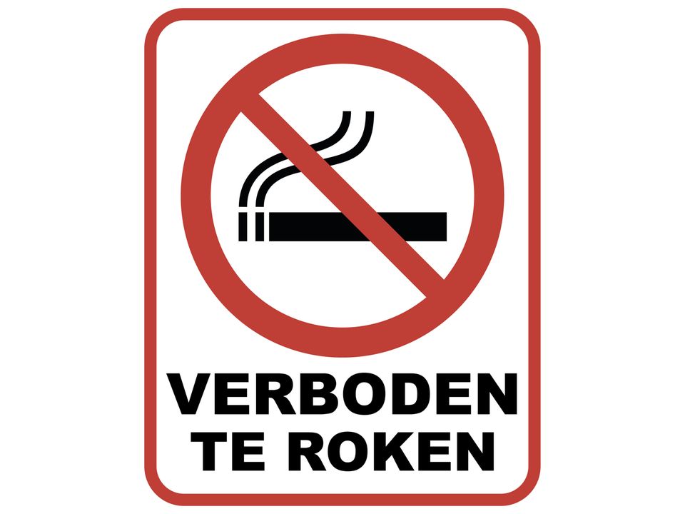 Verboden te Roken Sticker