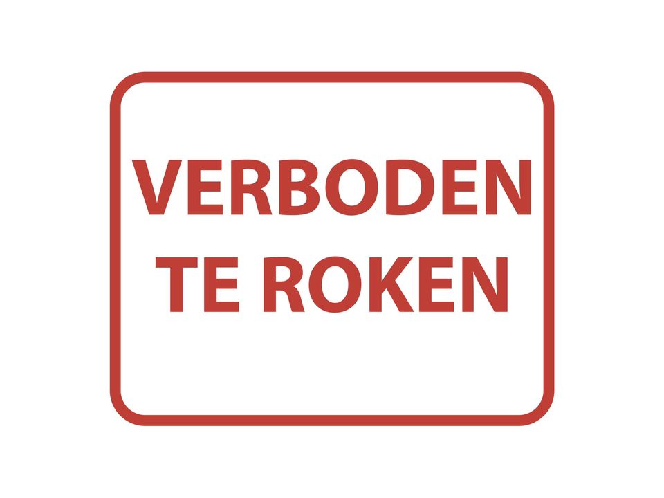 Verboden te Roken Tekst / Roken verboden Sticker