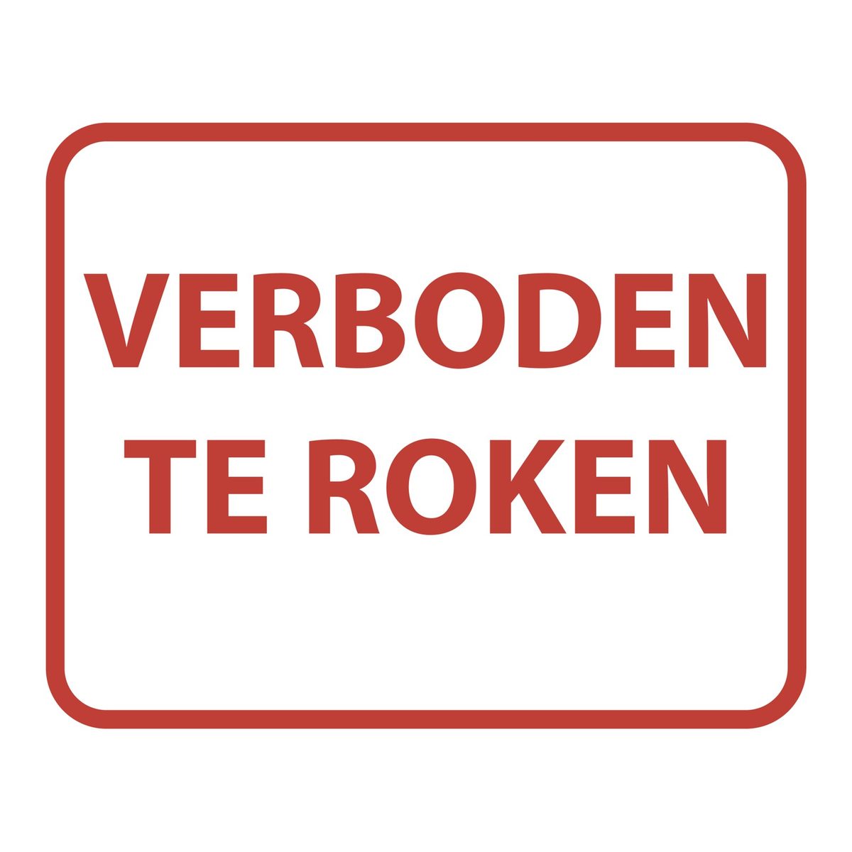 Verboden te Roken Tekst / Roken verboden Sticker