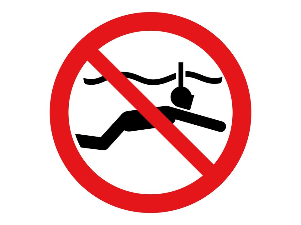 Verboden te snorkelen sticker