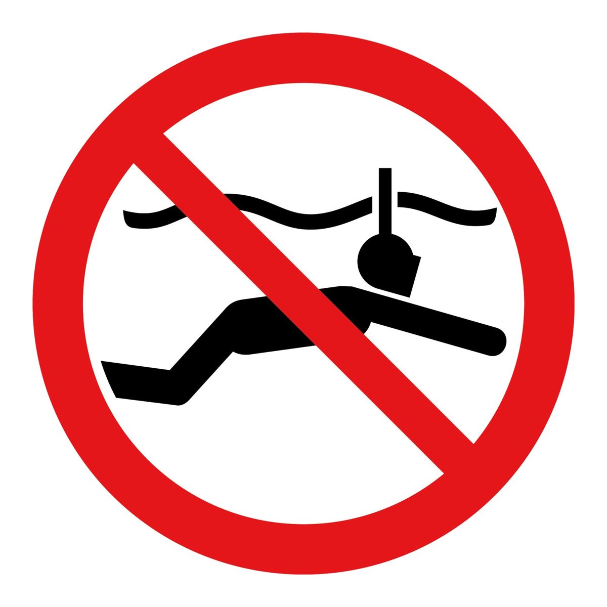 Verboden te snorkelen sticker