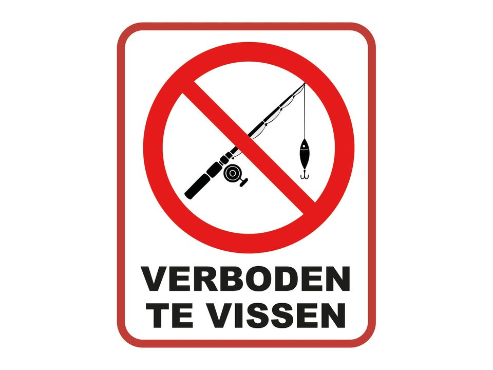 Verboden te Vissen Bord