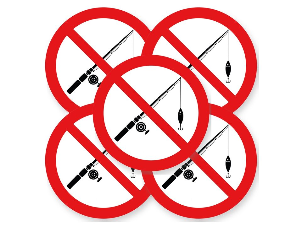 Verboden te vissen sticker