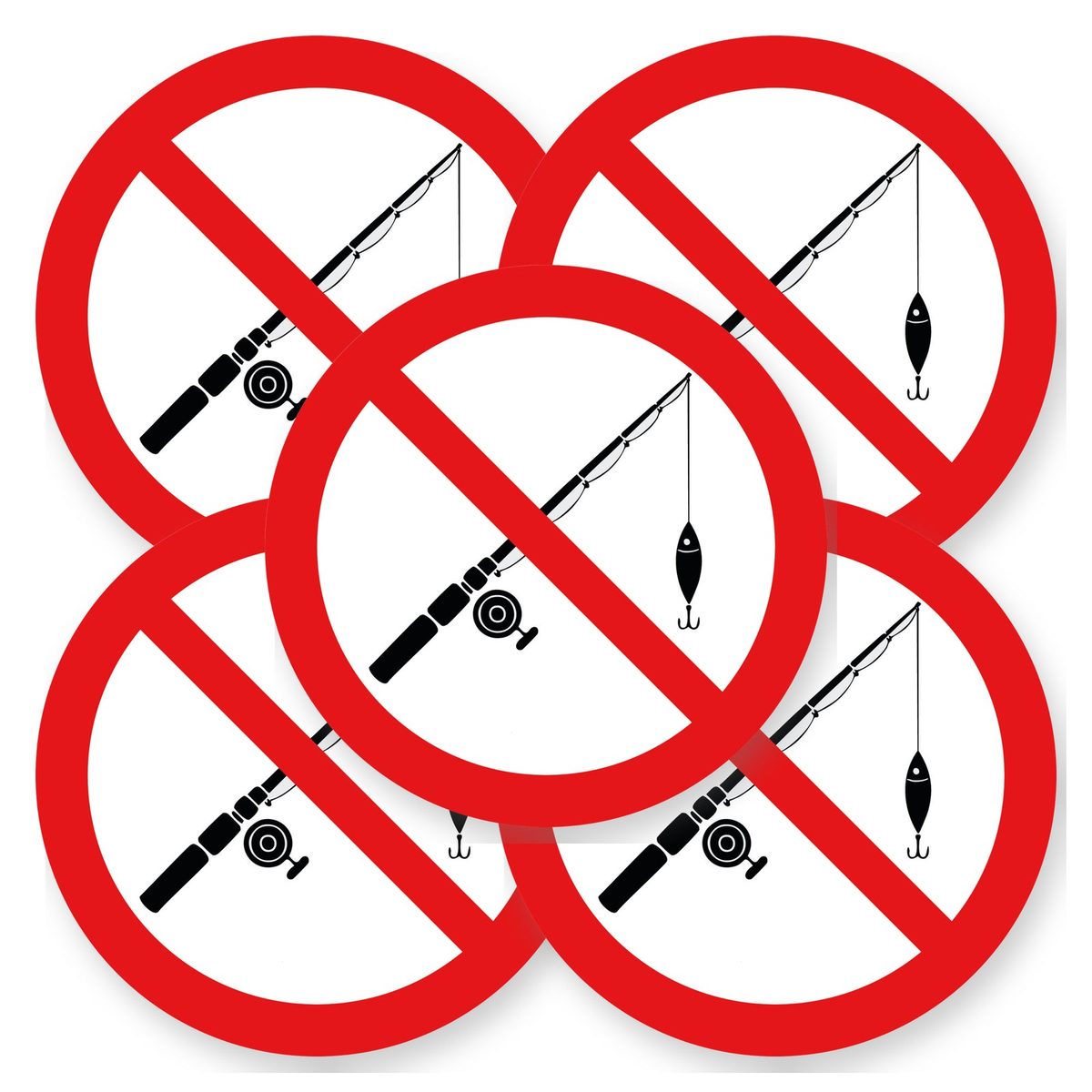 Verboden te vissen sticker