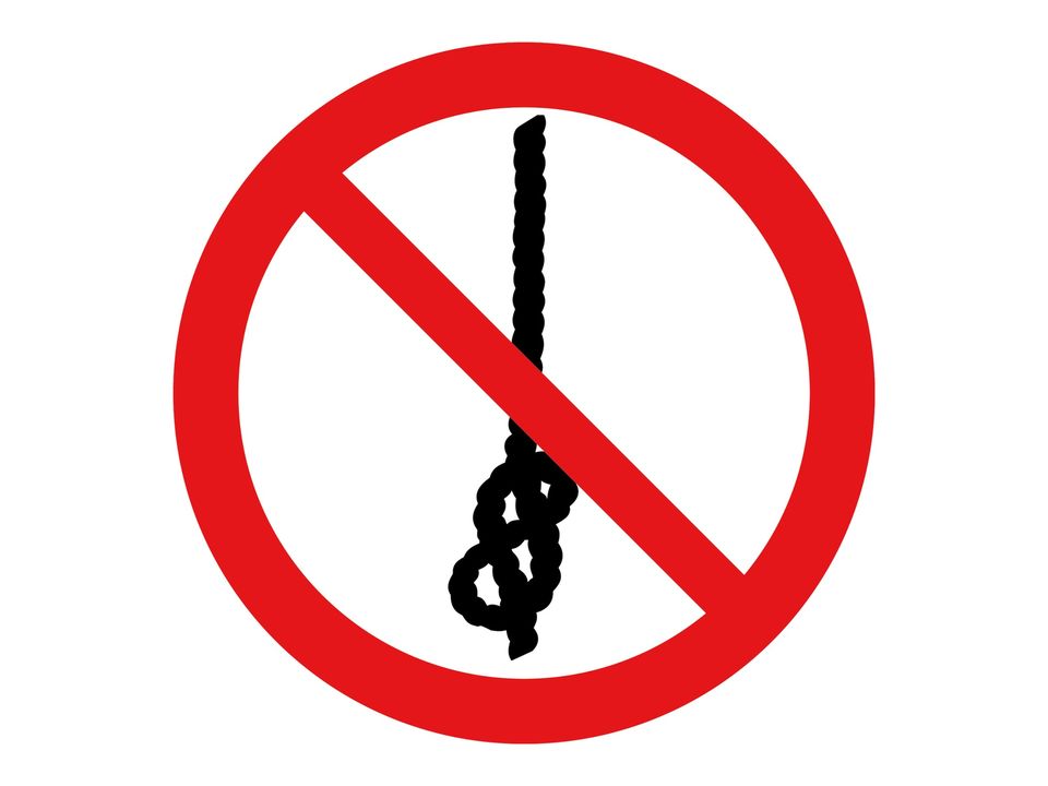 Verboden touw te knopen sticker