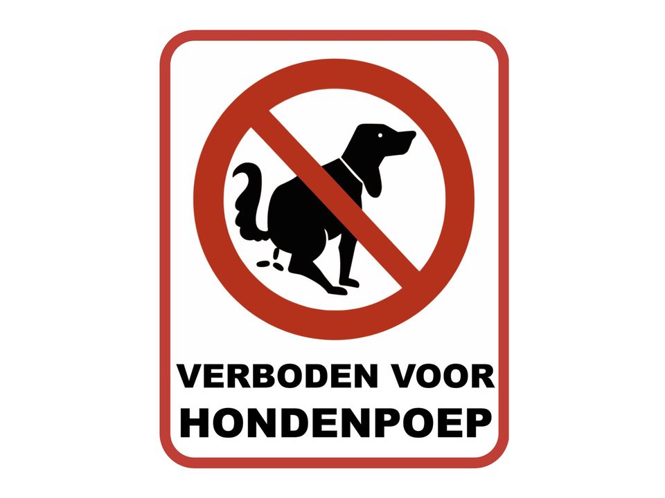 Verboden voor Hondenpoep Sticker