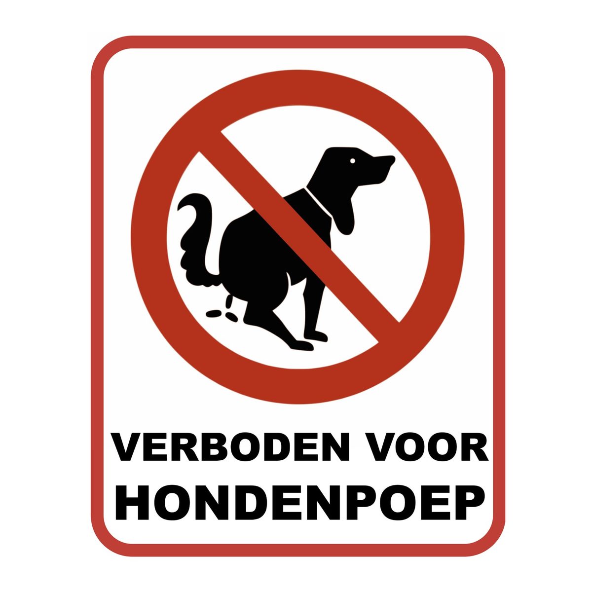 Verboden voor Hondenpoep Sticker