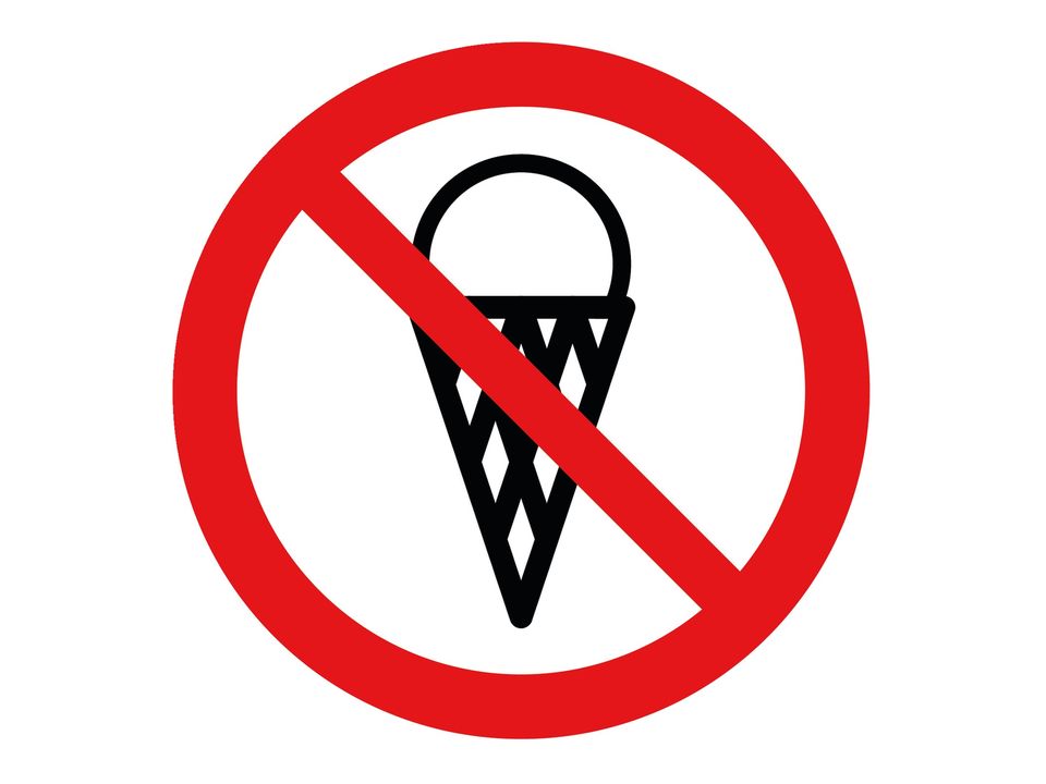 Verboden voor ijsjes sticker