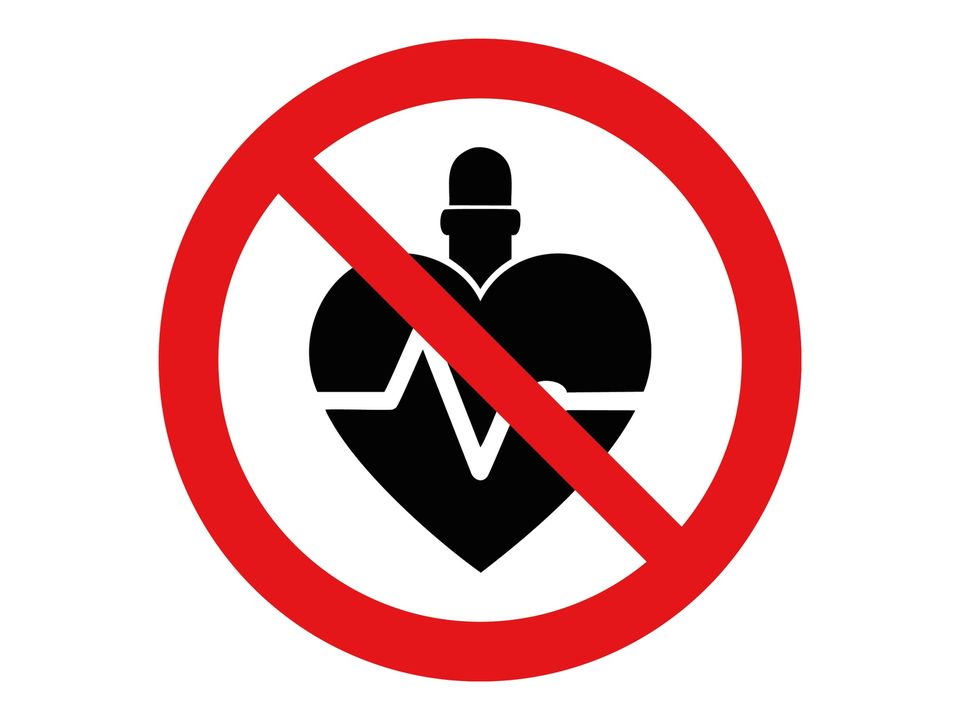 Verboden voor mensen met een pacemaker sticker