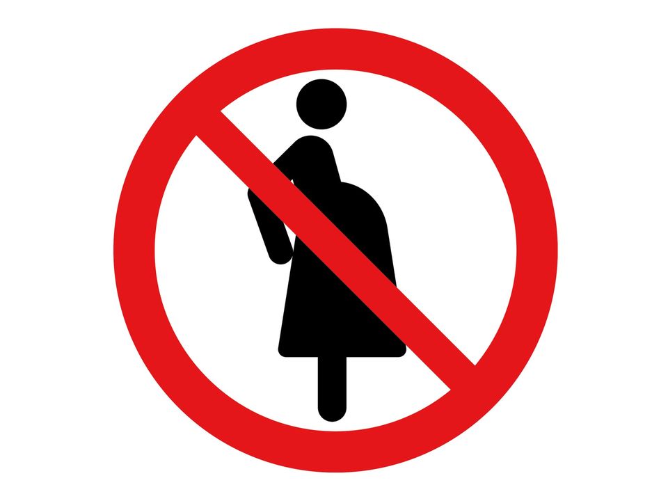 Verboden voor zwangere vrouwen sticker
