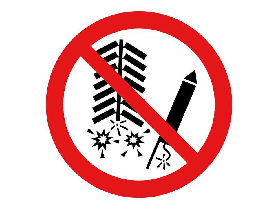 Verboden vuurwerk afsteken sticker