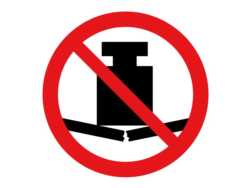 Verboden zwaar te beladen sticker