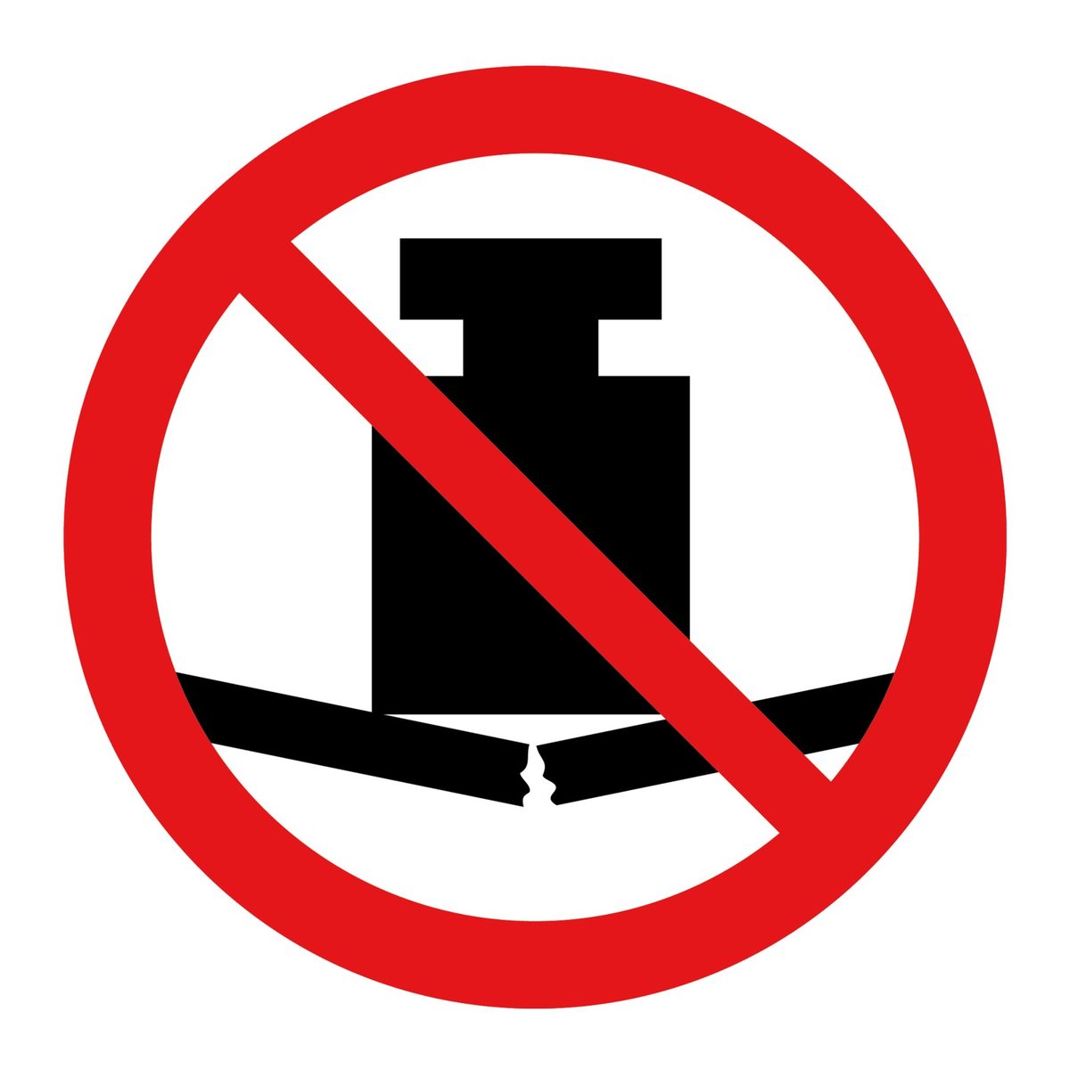 Verboden zwaar te beladen sticker