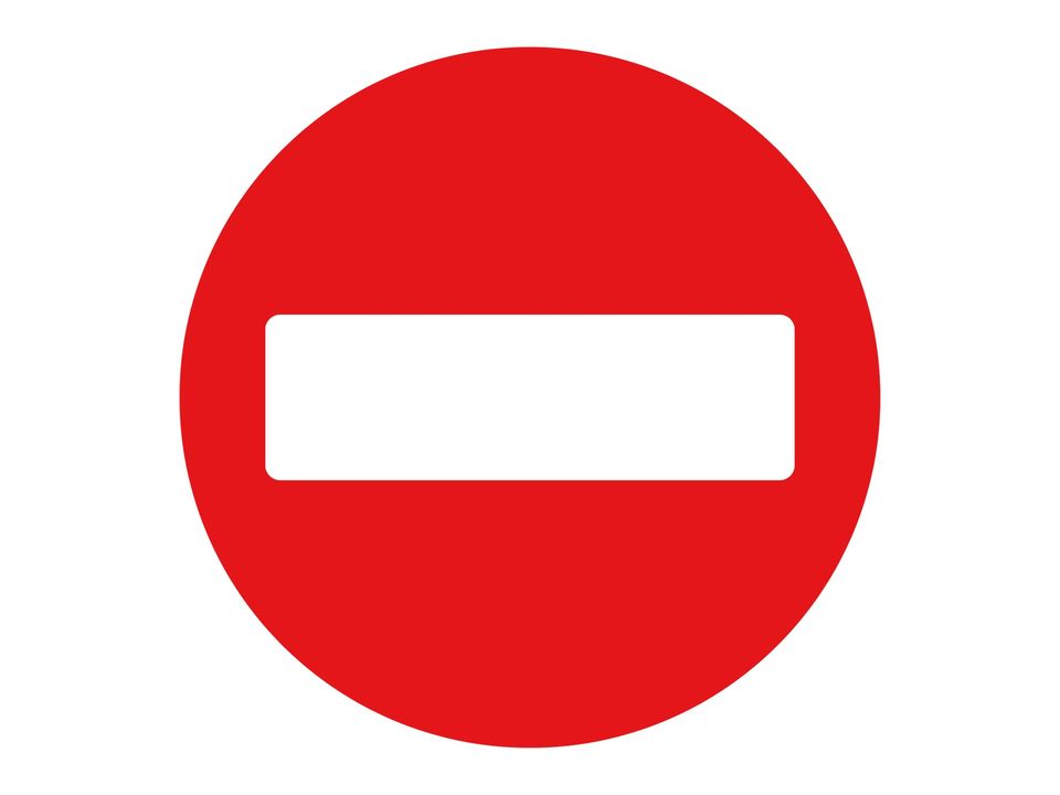 Verkeersbord eenrichtingverkeer sticker