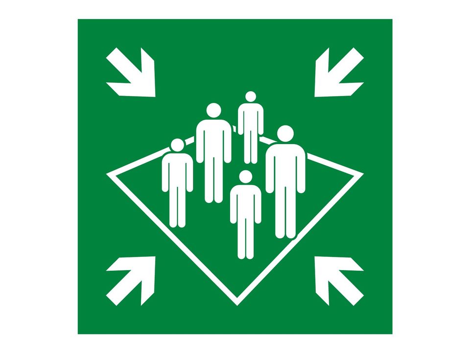 Verzamelplaats aan boord sticker