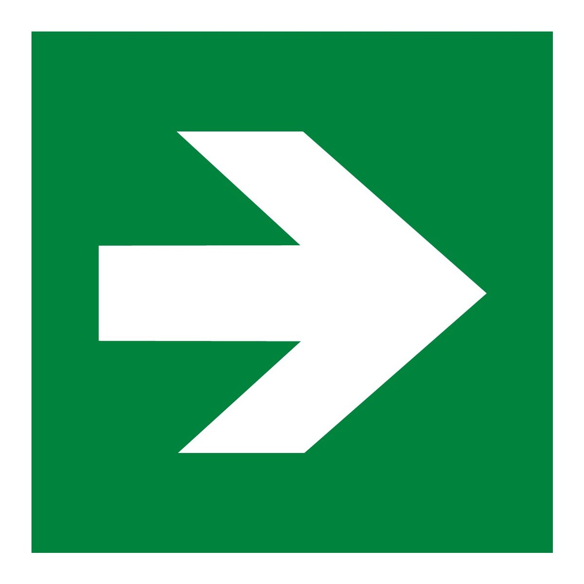 Vluchtweg richtingspijl naar rechts (ISO 7010 E005)