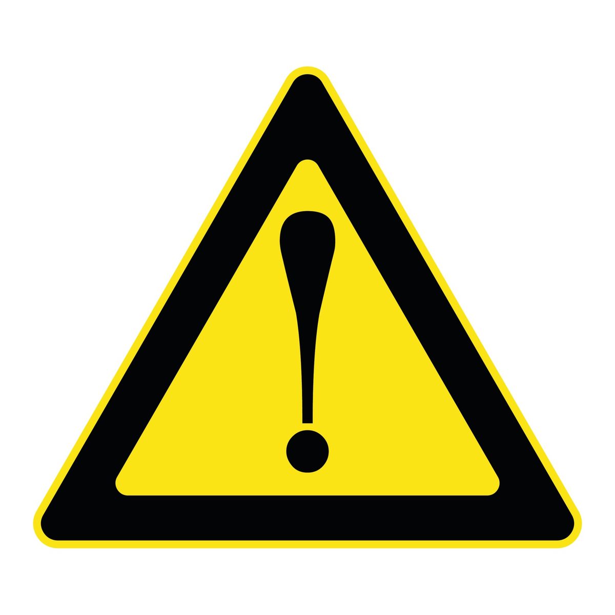 Waarschuwingssticker algemeen (ISO 7010 W001)
