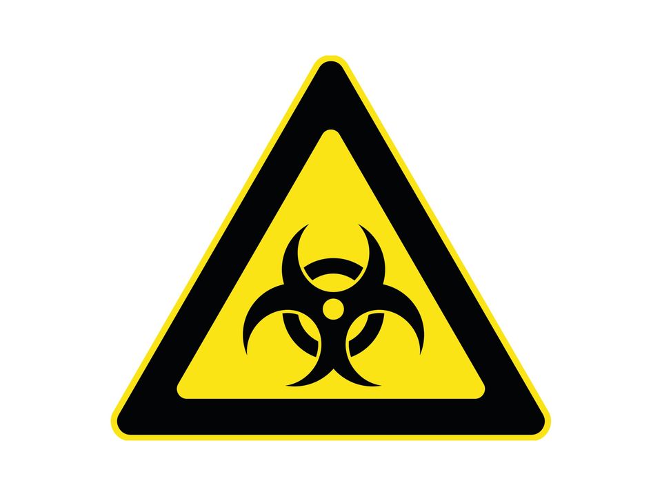 Waarschuwingssticker biologisch gevaar