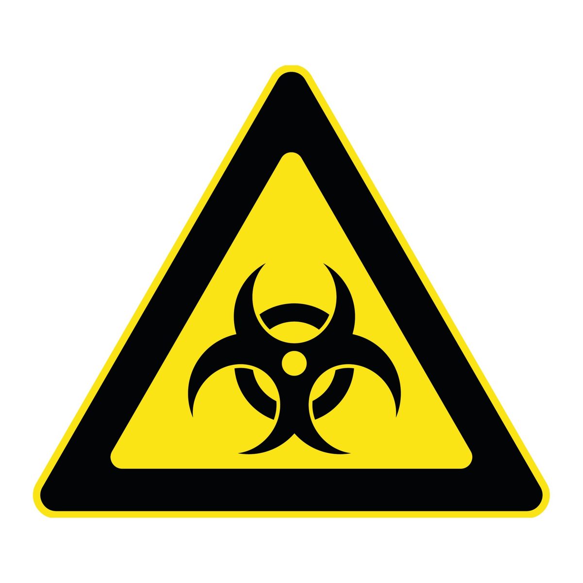 Waarschuwingssticker biologisch gevaar (ISO 7010 W009)