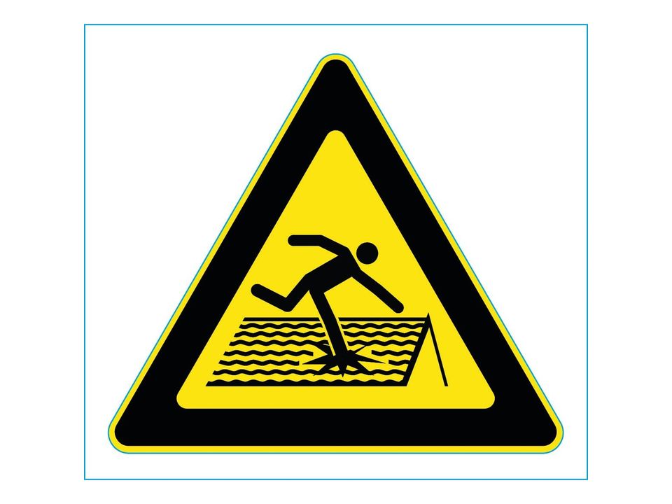 Waarschuwingssticker breekbaar dak