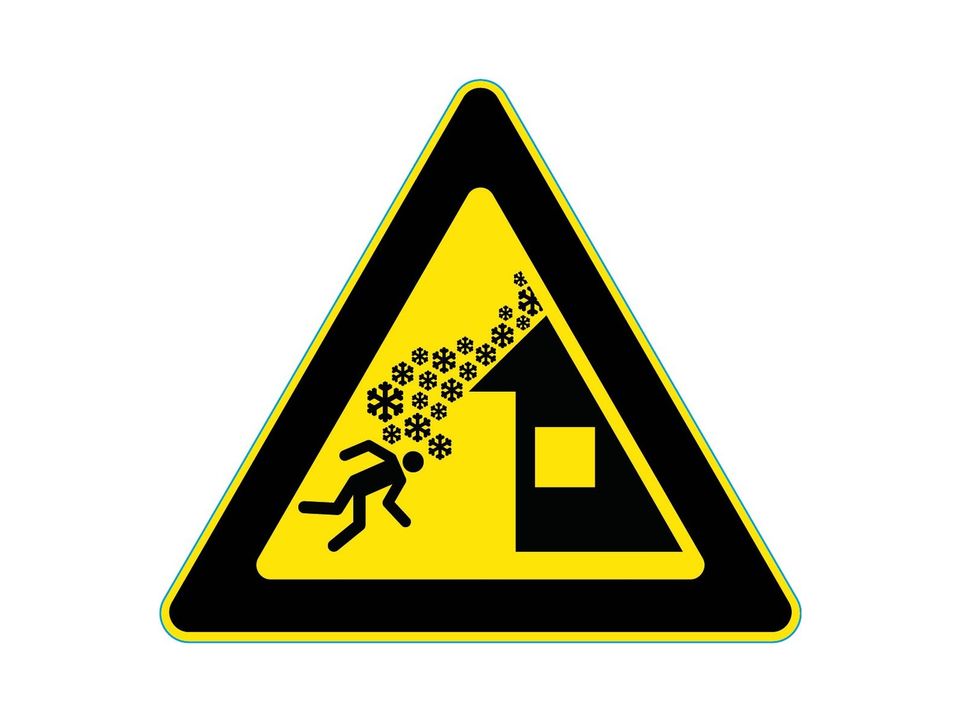 Waarschuwingssticker daklawine