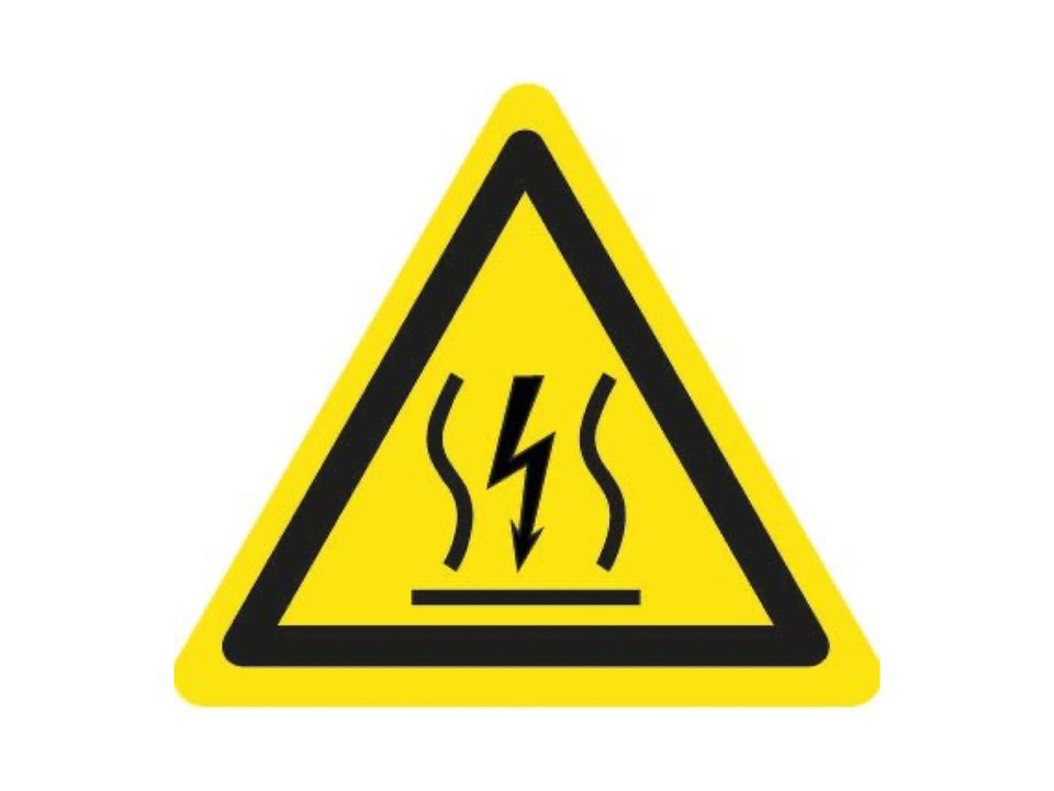 Waarschuwingssticker elektrische vloerverwarming
