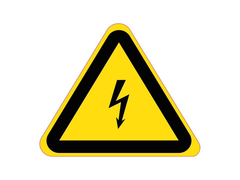 Waarschuwingssticker gevaarlijke elektrische spanning