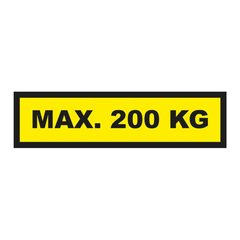 Waarschuwingssticker max. 200 kg