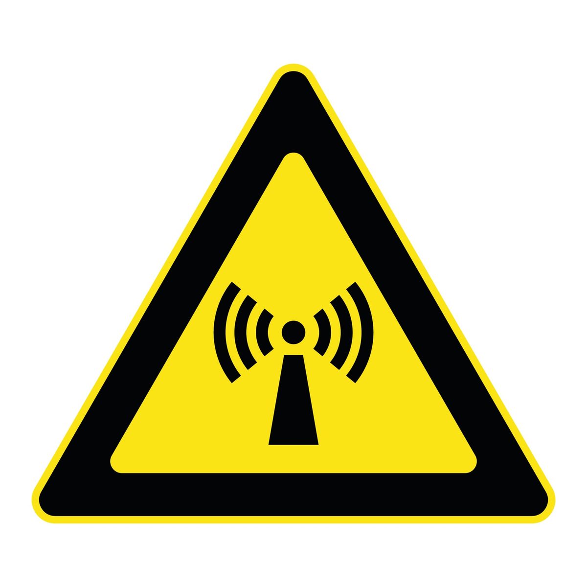 Waarschuwingssticker niet-ioniserende straling (ISO 7010 W005)