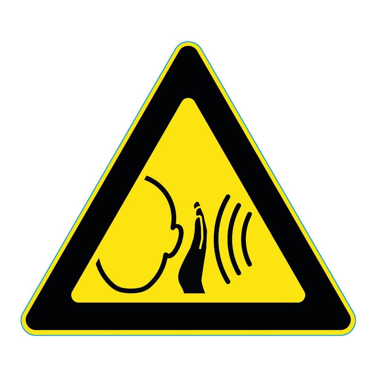 Waarschuwingssticker plots hard geluid (ISO 7010 W038)