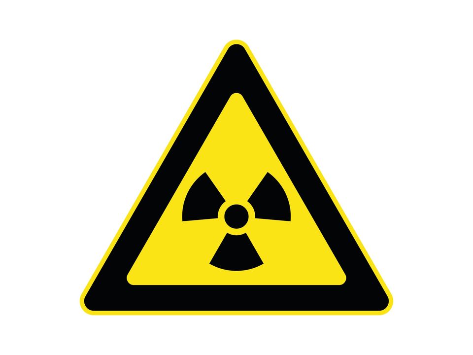 Waarschuwingssticker radioactieve straling