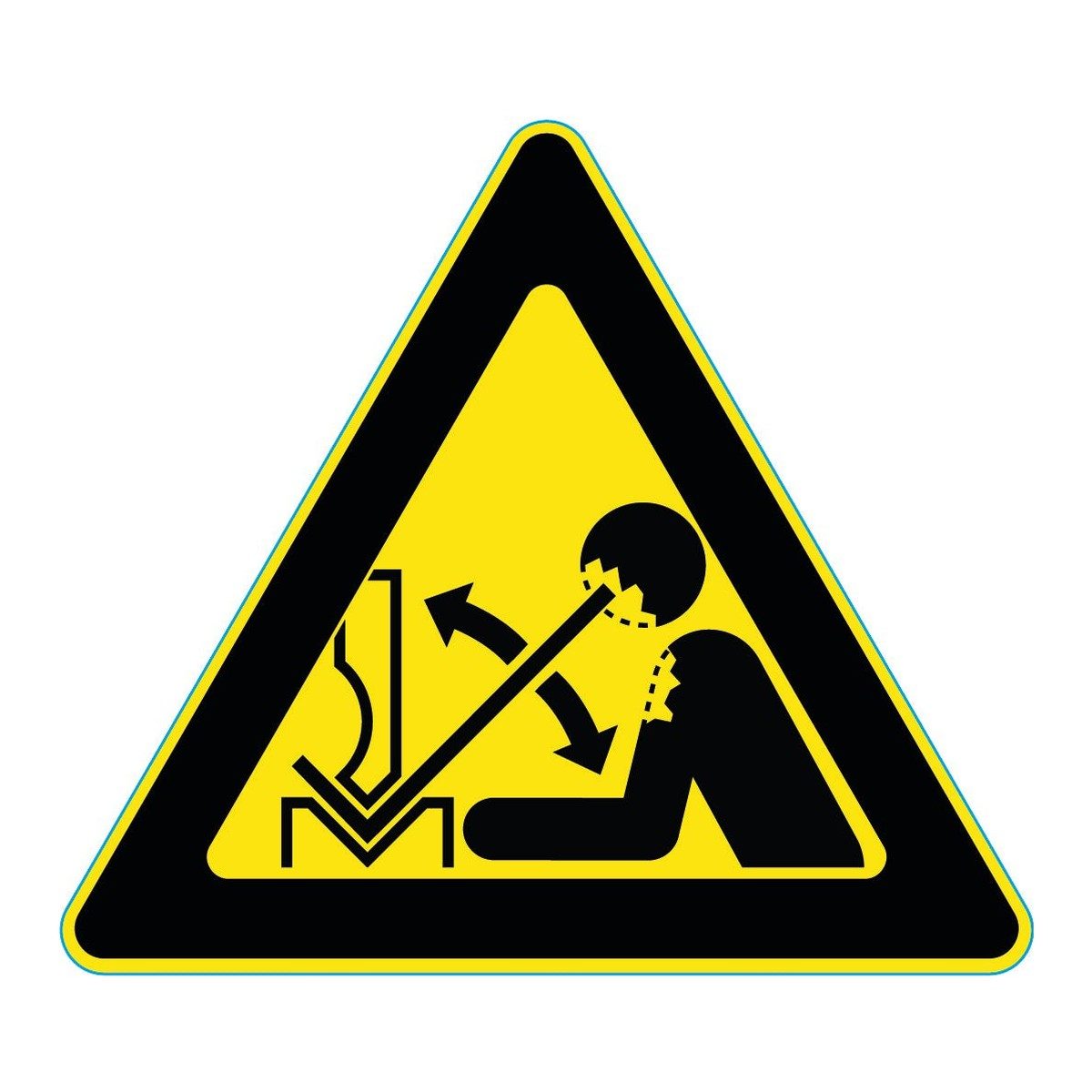 Waarschuwingssticker snel bewegend werkstuk (ISO 7010 W032)