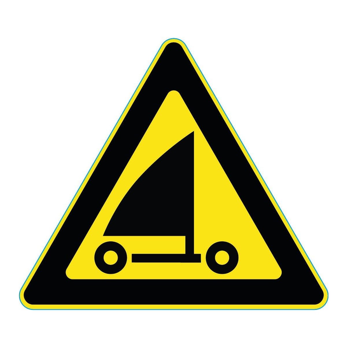 Waarschuwingssticker strandzeilen (ISO 7010 W059)
