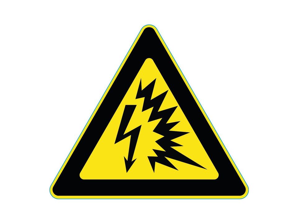 Waarschuwingssticker vlambooggevaar